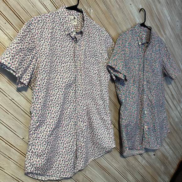 Bonobos Short-Sleeve Floral Casual Button-Downs 2 Pack Blue Pink White - Picture 9 of 11